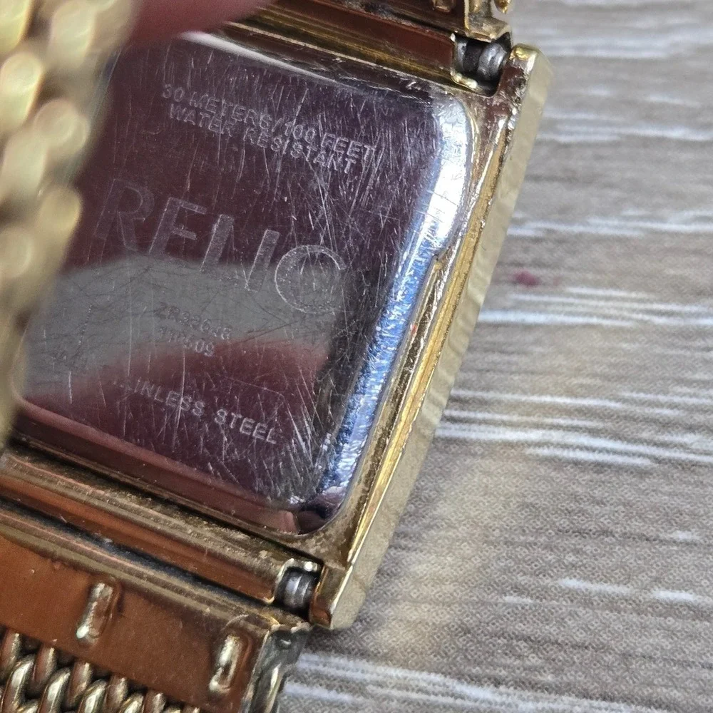 Relic Gold Tone ZR33648 Mesh Band Square Face Water Resistant Women's Watch